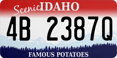 ID license plate 4B2387Q