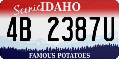 ID license plate 4B2387U