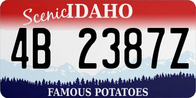 ID license plate 4B2387Z