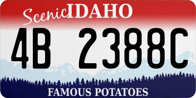 ID license plate 4B2388C