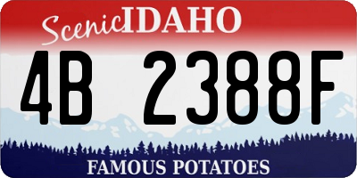 ID license plate 4B2388F
