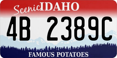 ID license plate 4B2389C