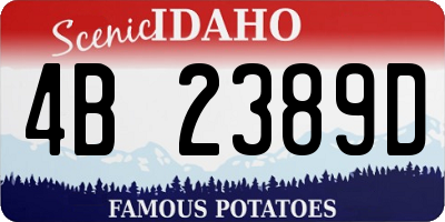 ID license plate 4B2389D