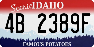 ID license plate 4B2389F