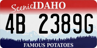 ID license plate 4B2389G