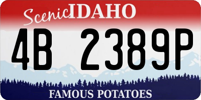 ID license plate 4B2389P