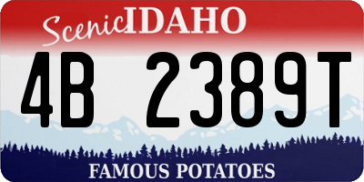 ID license plate 4B2389T