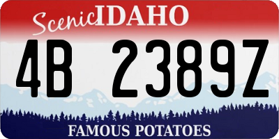 ID license plate 4B2389Z