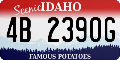 ID license plate 4B2390G