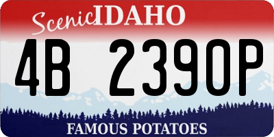 ID license plate 4B2390P