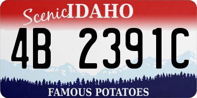 ID license plate 4B2391C