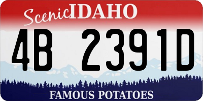 ID license plate 4B2391D
