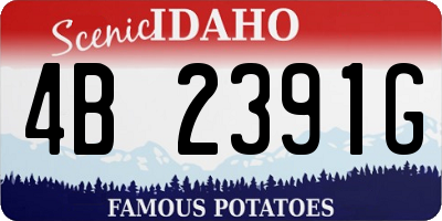 ID license plate 4B2391G