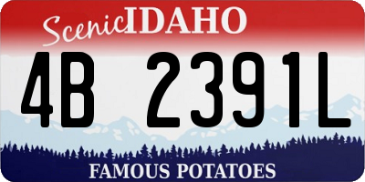 ID license plate 4B2391L