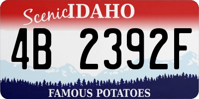 ID license plate 4B2392F