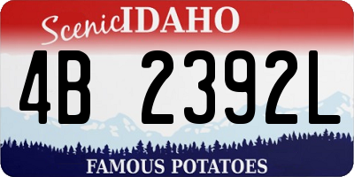 ID license plate 4B2392L