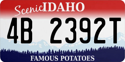 ID license plate 4B2392T