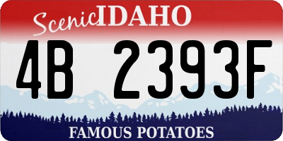 ID license plate 4B2393F