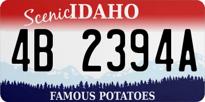 ID license plate 4B2394A