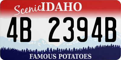 ID license plate 4B2394B