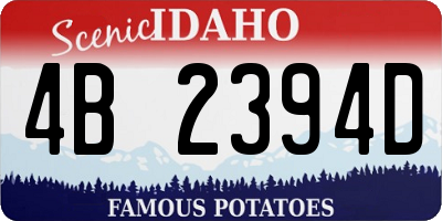 ID license plate 4B2394D