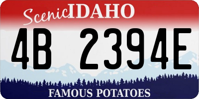 ID license plate 4B2394E
