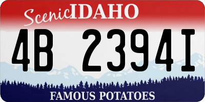 ID license plate 4B2394I