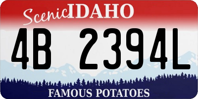 ID license plate 4B2394L
