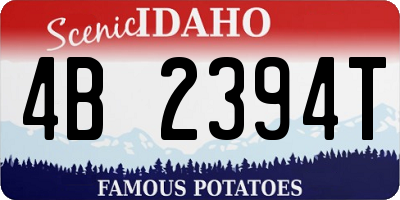 ID license plate 4B2394T