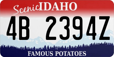 ID license plate 4B2394Z