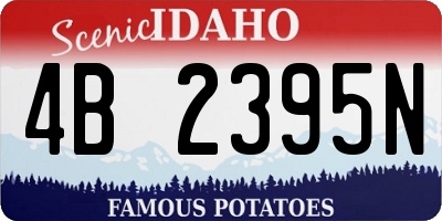 ID license plate 4B2395N