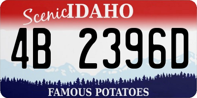 ID license plate 4B2396D