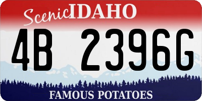 ID license plate 4B2396G