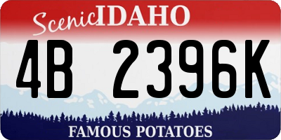 ID license plate 4B2396K