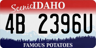 ID license plate 4B2396U
