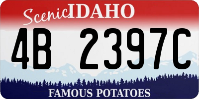 ID license plate 4B2397C