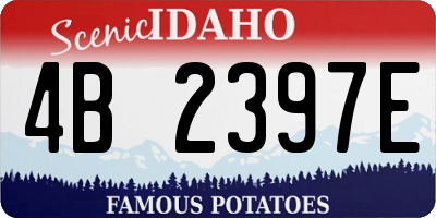 ID license plate 4B2397E