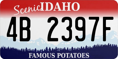 ID license plate 4B2397F
