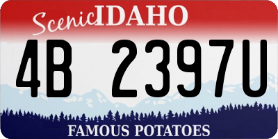 ID license plate 4B2397U