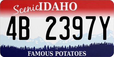 ID license plate 4B2397Y