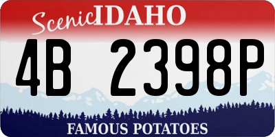 ID license plate 4B2398P