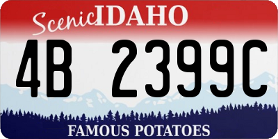 ID license plate 4B2399C