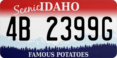 ID license plate 4B2399G