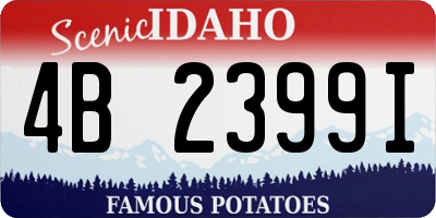 ID license plate 4B2399I