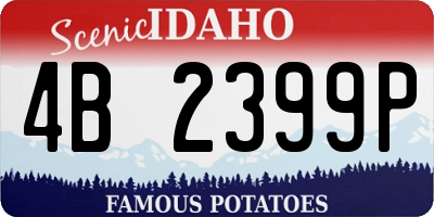 ID license plate 4B2399P