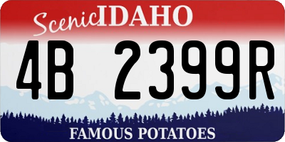 ID license plate 4B2399R