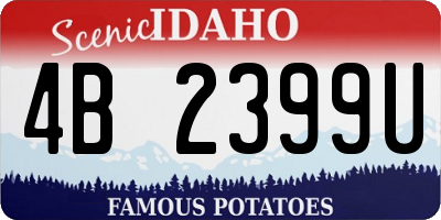ID license plate 4B2399U
