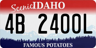 ID license plate 4B2400L