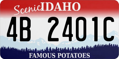 ID license plate 4B2401C