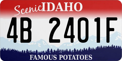 ID license plate 4B2401F